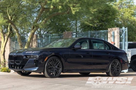 2024 BMW i7 with 22" Lexani Aries in Gloss Black wheels