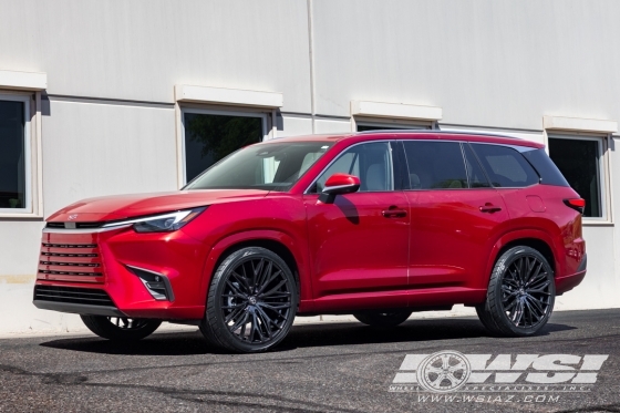 2026 Lexus TX with 24" Lexani Aries CVR in Gloss Black wheels