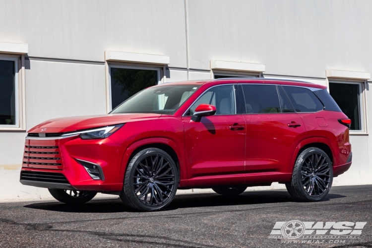 2026 Lexus TX with 24" Lexani Aries CVR in Gloss Black wheels