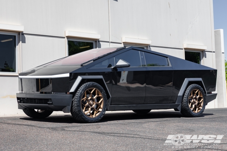 2026 Tesla Cybertruck with 24" T Sportline CT7 in Satin Bronze wheels