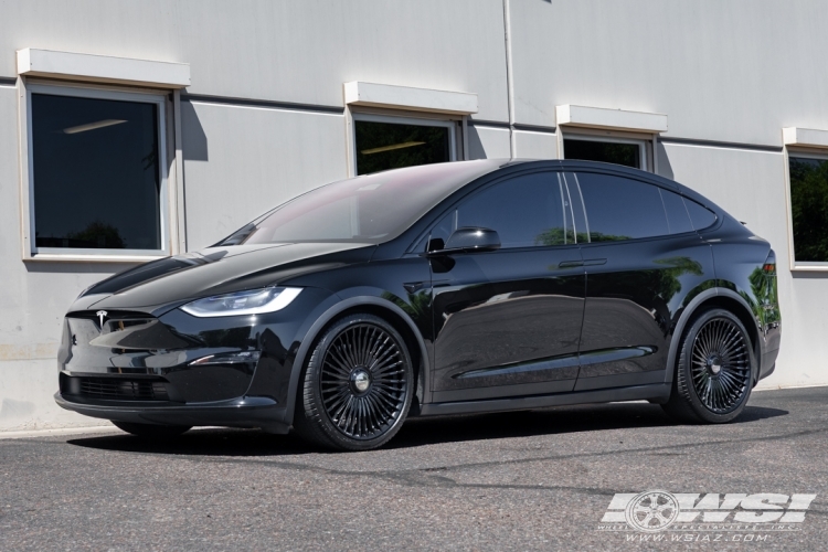 2025 Tesla Model X with 22" Giovanna Tulum in Gloss Black wheels