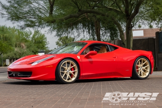 2014 Ferrari 458 Italia with 20 and 21" HRE P101 in Custom wheels