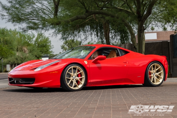 2014 Ferrari 458 Italia with 20 and 21" HRE P101 in Custom wheels