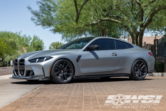 2026 BMW M4 with 20" MV Forged MVF-5 in Satin Black (Standard Cap) wheels