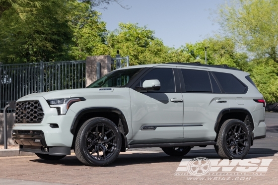 2026 Toyota Sequoia with 22" Vossen HF6-4 in Gloss Black wheels