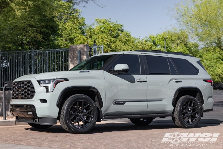 2026 Toyota Sequoia with 22" Vossen HF6-4 in Gloss Black wheels