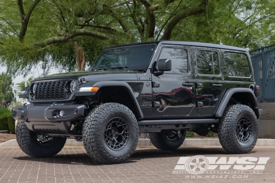 2026 Jeep Wrangler with 17" Fuel Charger in Matte Black wheels