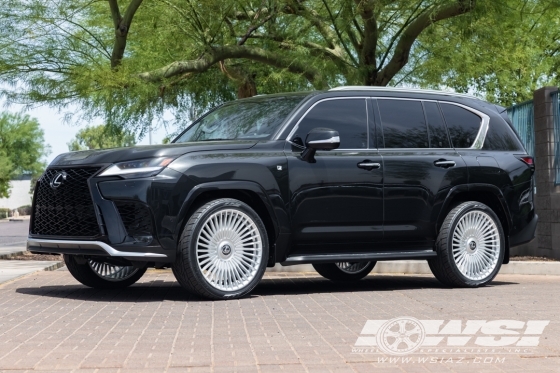 2026 Lexus LX with 24" Giovanna Tulum in Silver Machined Tips wheels
