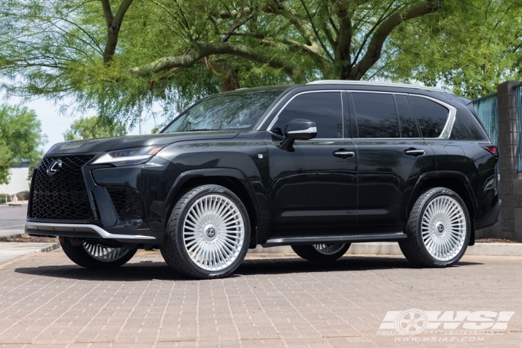2026 Lexus LX with 24" Giovanna Tulum in Silver Machined Tips wheels