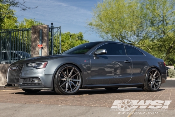 2013 Audi S5 with 20" Vossen HF-3 in Gloss Graphite (Polished Face) wheels