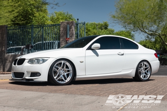2012 BMW 3-Series with 19" Kansei Astro in Gloss Silver wheels