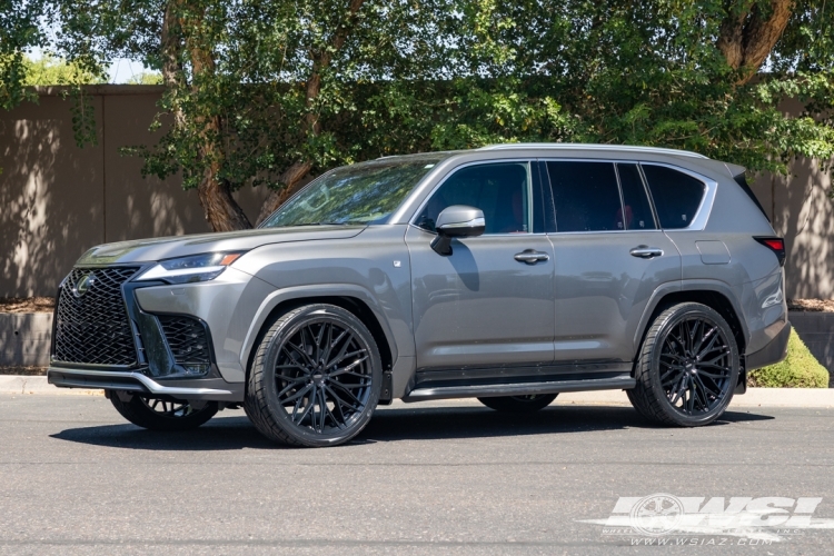 2026 Lexus LX with 24" Vossen HFX-6 in Gloss Black wheels