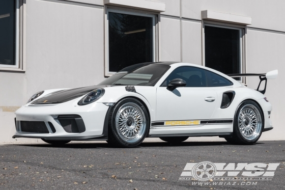 2019 Porsche 911 with 21" Brixton Forged TR20 Circuit+ in Custom wheels