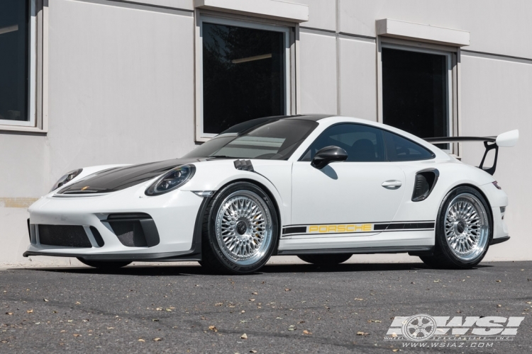2019 Porsche 911 with 21" Brixton Forged TR20 Circuit+ in Custom wheels