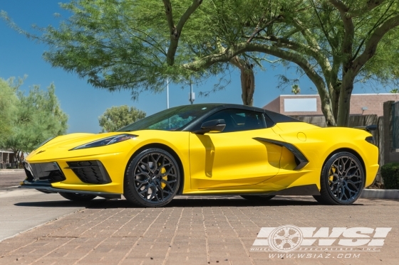 2025 Chevrolet Corvette with 21" Vossen HF-2 in Gloss Black wheels