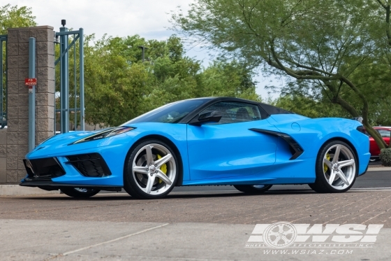 2020 Chevrolet Corvette with 21" MRR Forged F23 in Brushed Aluminum wheels