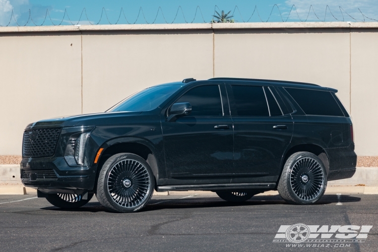 2025 Cadillac Escalade with 24" Giovanna Tulum in Gloss Black Machined wheels