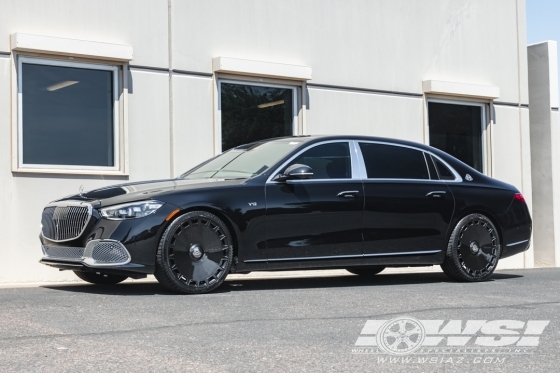 2026 Mercedes-Benz S-Class with 22" Giovanna Dicotto in Gloss Black (covered cap) wheels