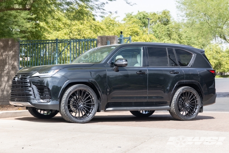 2026 Lexus LX with 24" Vossen HFX-4 in Gloss Black wheels