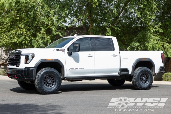 2025 GMC Sierra 2500 with 18" Method Race Wheels MR703 Bead Grip in Matte Black wheels