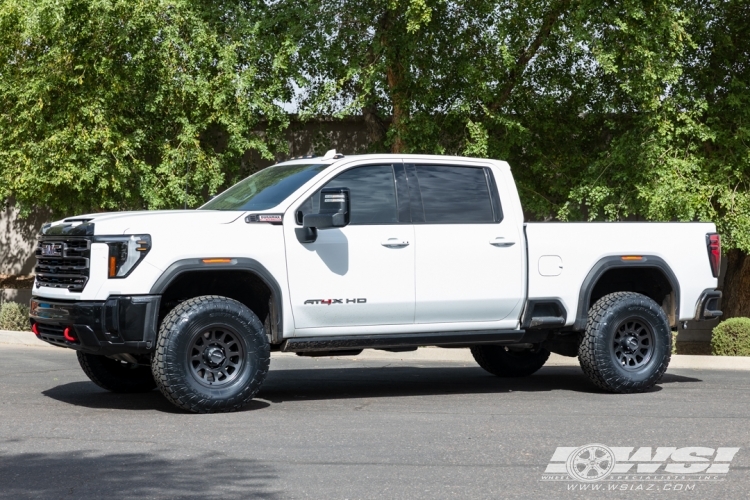 2025 GMC Sierra 2500 with 18" Method Race Wheels MR703 Bead Grip in Matte Black wheels