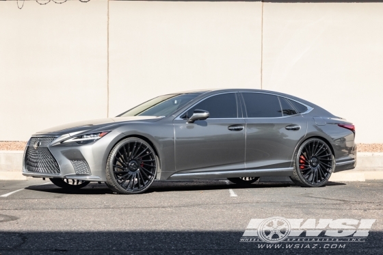 2022 Lexus LS with 24" Lexani Wraith XL-C in Gloss Black wheels