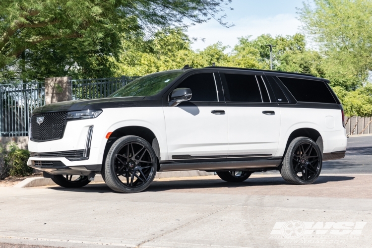 2021 Cadillac Escalade with 24" Gianelle Parma in Gloss Black wheels