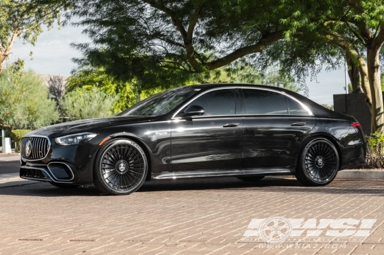 2026 Mercedes-Benz S-Class with 22" Giovanna Kapletta in Gloss Black wheels