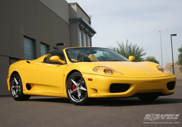 2007 Ferrari 360 with 18" OE Black Chrome Black Chrome in Black (Chrome) wheels