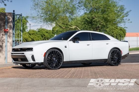 2026 Dodge Charger with 24" Lexani Wraith XL-C in Gloss Black wheels