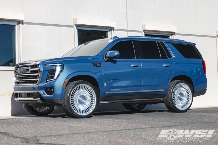 2026 GMC Yukon with 26" Koko Kuture Kessab in Silver Machined wheels