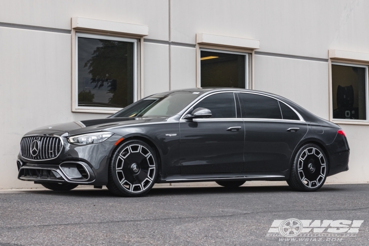 2026 Mercedes-Benz S-Class with 22" Koko Kuture Sicily in Gloss Black Machined (opt covered cap) wheels