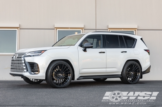 2026 Lexus LX with 24" Vossen HFX-4 in Gloss Black wheels