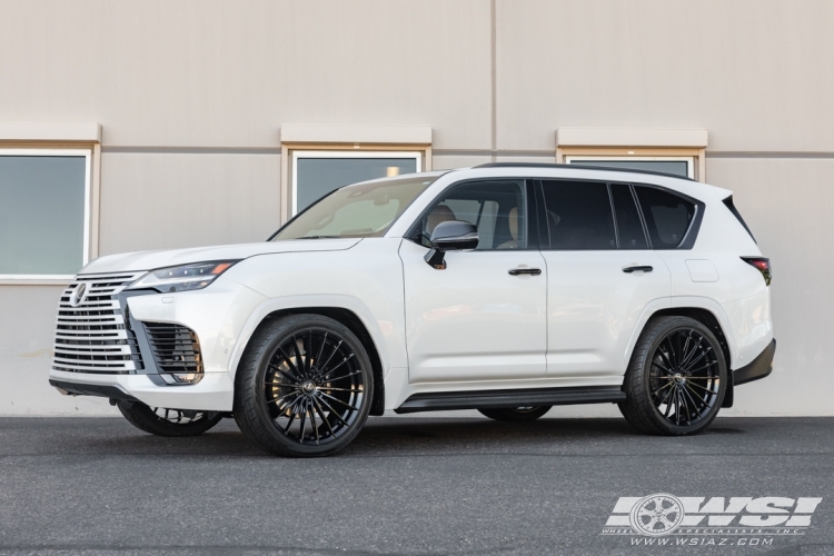 2026 Lexus LX with 24" Vossen HFX-4 in Gloss Black wheels