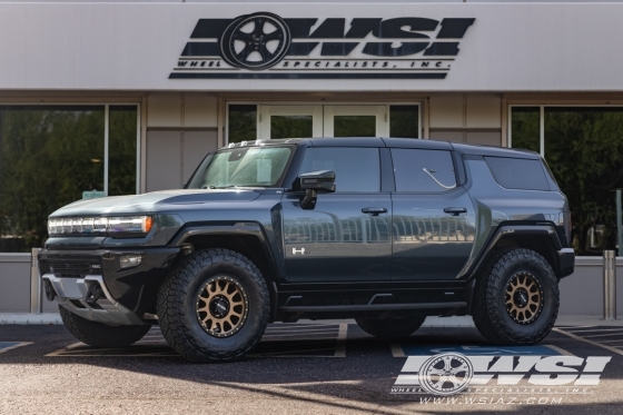 2025 GMC Hummer EV with 18" Method Race Wheels MR305 NV in Bronze (Matte Black Lip) wheels