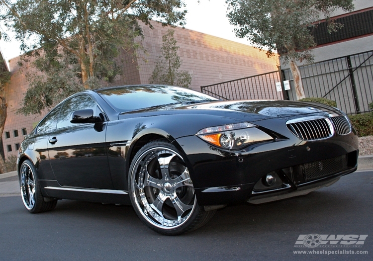 2006 BMW 6-Series with 22" GFG Forged Trento-5 in Chrome wheels