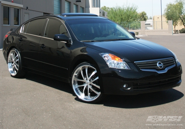 2007 Nissan Altima with 22" Axis EXE Convex in Machined wheels