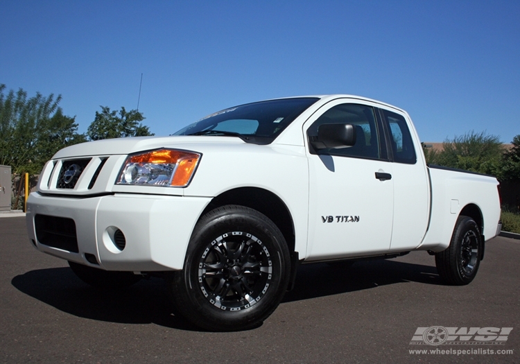 2006 Nissan Titan with 17" Ballistic Off Road 810-Wizard in Black (Matte) wheels