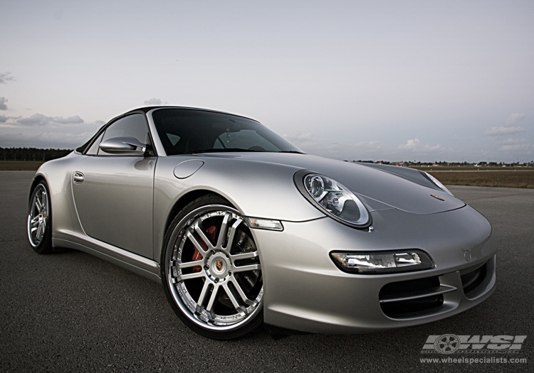 2007 Porsche 911 with 20" Vossen VVS-077 in Silver (Discontinued) wheels