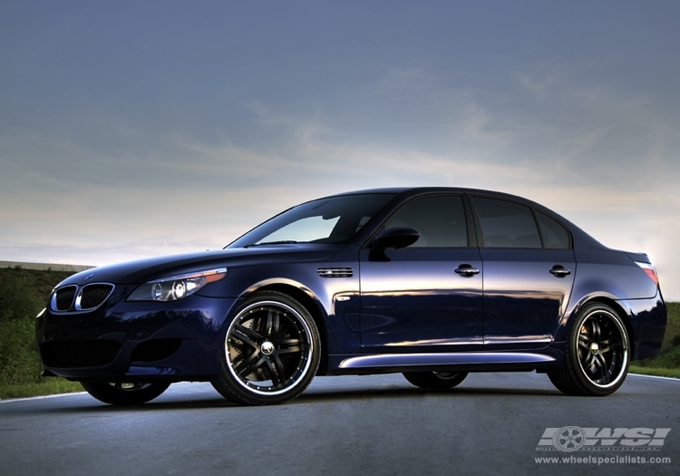 2007 BMW M5 with 20" Vossen VVS-078 in Black (DISCONTINUED) wheels