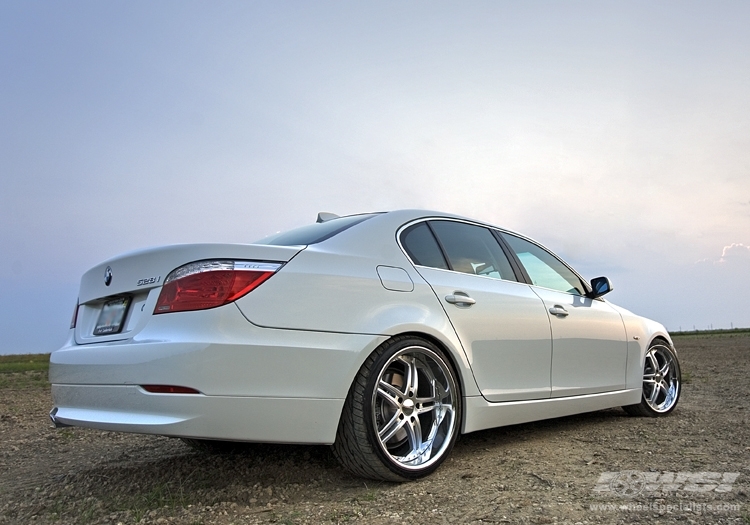 2007 BMW 5-Series with 20" Vossen VVS-075 in Silver (DISCONTINUED) wheels