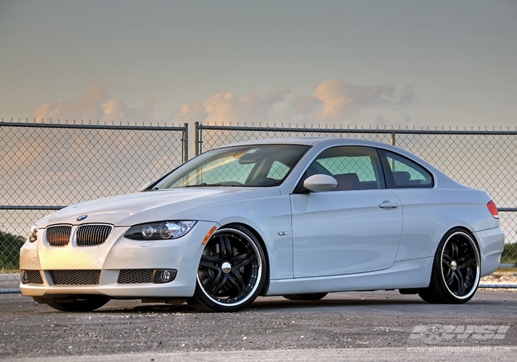 2008 BMW 3-Series with 20" Vossen VVS-078 in Black (DISCONTINUED) wheels