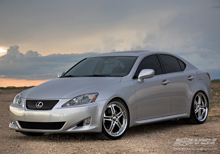 2007 Lexus IS with 19" Vossen VVS-075 in Silver (DISCONTINUED) wheels