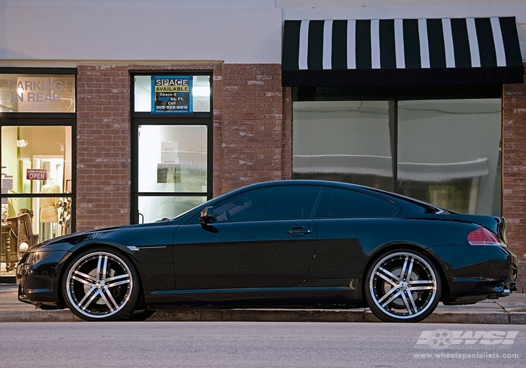 2006 BMW 6-Series with 22" Vossen VVS-078 in Black (Machined Face) wheels