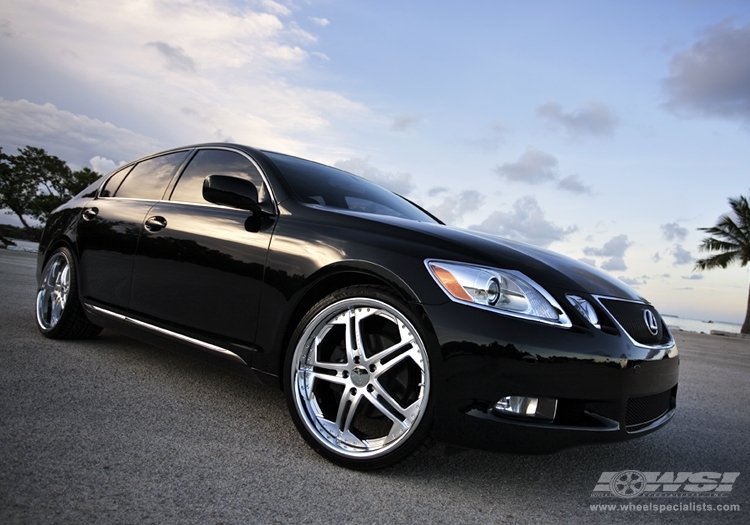 2007 Lexus GS with 20" Vossen VVS-075 in Silver (DISCONTINUED) wheels
