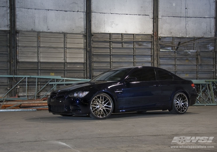 2009 BMW M3 with 20" Vossen VVS-094 in Black Machined (Discontinued) wheels