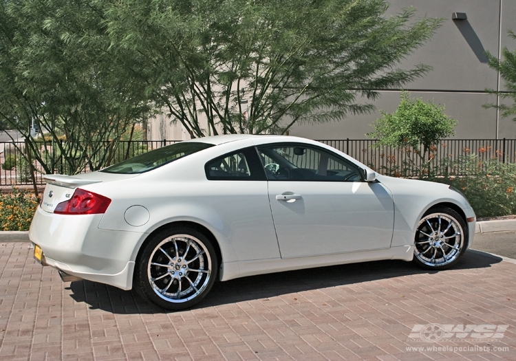 2007 Infiniti G35 Coupe with 20" Enkei LF-10 in Chrome (Luxury Sport) wheels