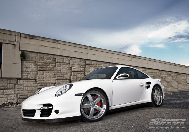 2008 Porsche 911 with 20" Vossen VVS-084 in Black Machined (DISCONTINUED) wheels