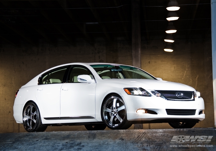2008 Lexus GS with 20" Vossen VVS-084 in Black Machined (DISCONTINUED) wheels
