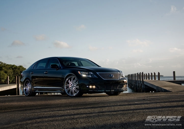 2008 Lexus LS with Vossen VVS-082 in Black Machined (DISCONTINUED) wheels